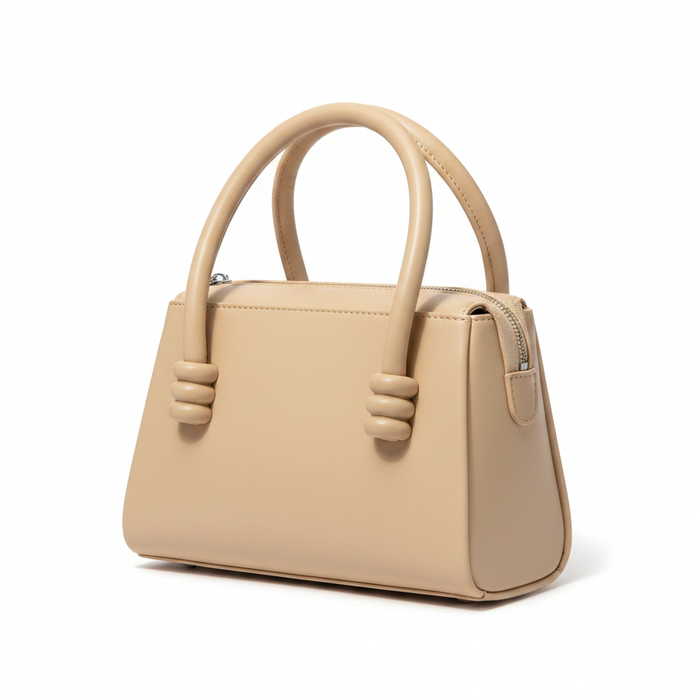 Alina Mini Top Handle Bag Beige - White Background