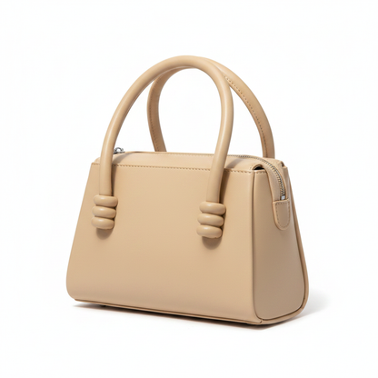 Alina Mini Top Handle Bag Beige - White Background
