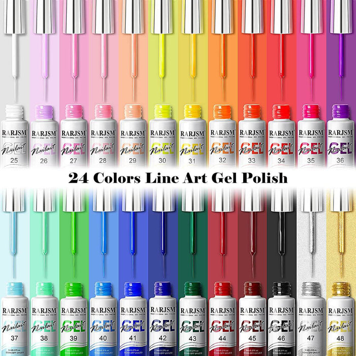 Full Color Palette Gel Polish Bright Pastel Neutral Dark Shades