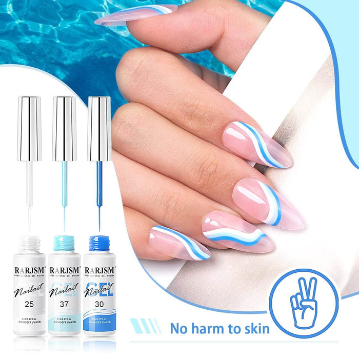24 Piece Gel Polish Set Fine Brush Precision Line Work Tool
