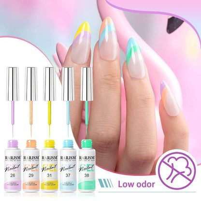 All In One Gel Set for French Tips Floral Art Geometric Designs