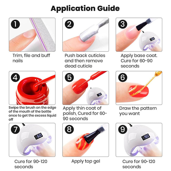 24 Colors Painting Gel Polish Set Value Pack Mega Collection