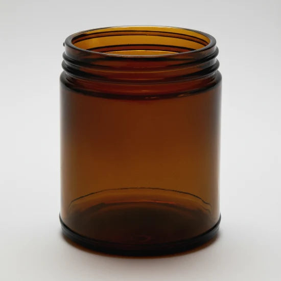 Amber Straight-Sided 9 oz Jar, 12 per case