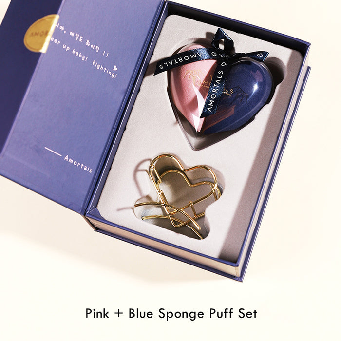 Pink + Blue Sponge Puff Set