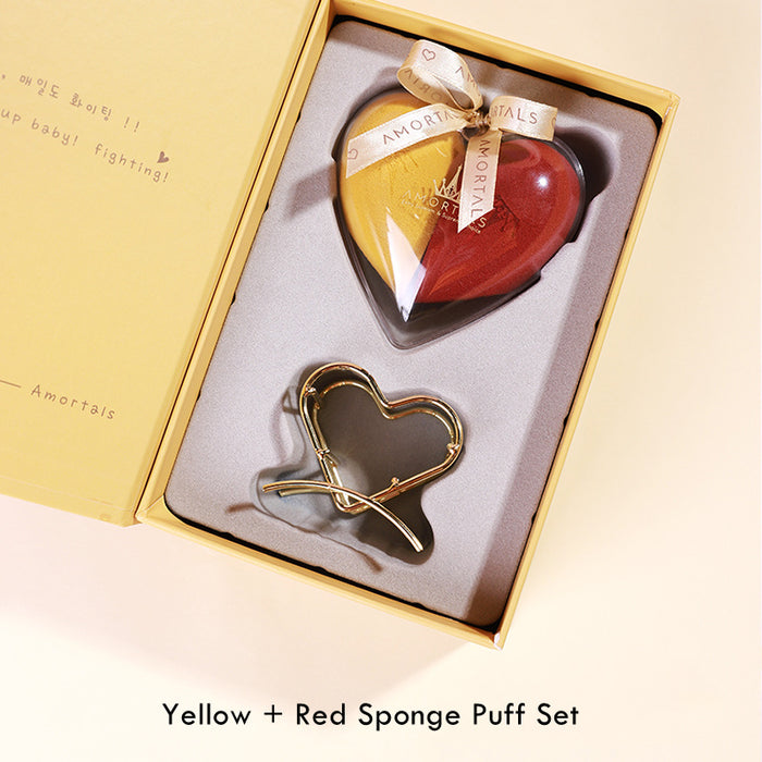 Yellow + Red Sponge Puff Set