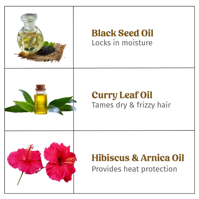 ingredients of vilvah anti-frizz hair serum