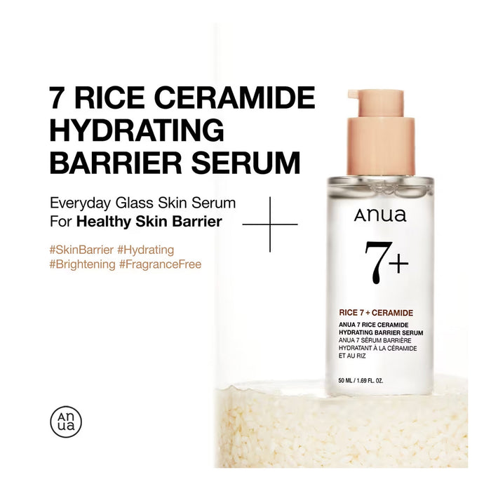 Anua Rice 7+ Ceramide Hydrating Barrier Serum 1.69oz/ 50ml