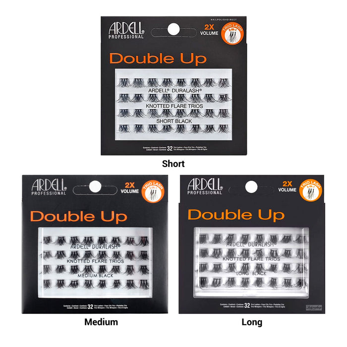 ARDELL Double Up Knotted Flare Trios Black - ikatehouse