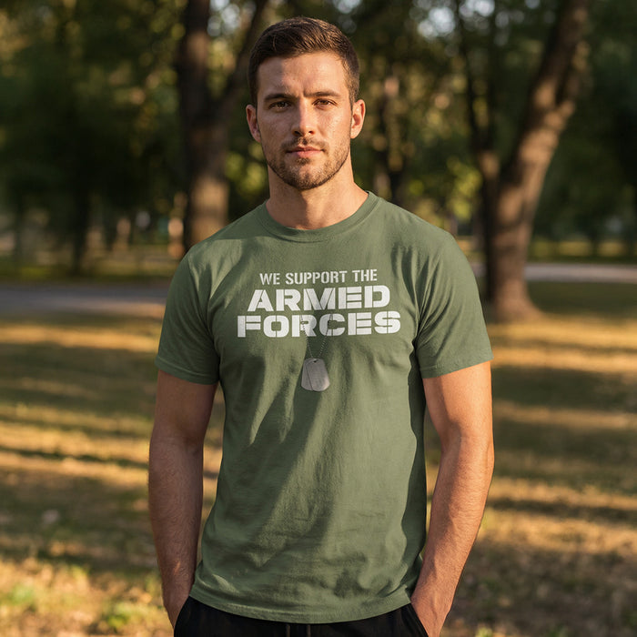Army Green Armed Forces Short Sleeve T-Shirt