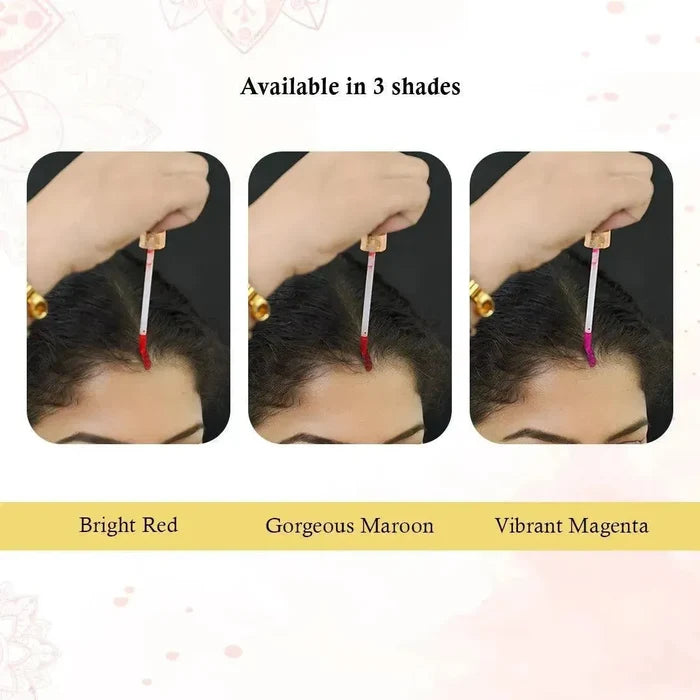 Aromatic 100% Natural Liquid Sindoor (Maroon) - Long lasting & Waterproof with Floral Pigment - Keya Seth Aromatherapy