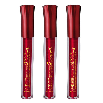 Aromatic 100% Natural Liquid Sindoor (Maroon) - Long lasting & Waterproof with Floral Pigment - Keya Seth Aromatherapy