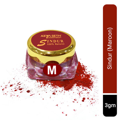 Aromatic Aalta 1Pcs +100% Natural Aromatic Maroon Dust Sindoor 1Pcs - Keya Seth Aromatherapy