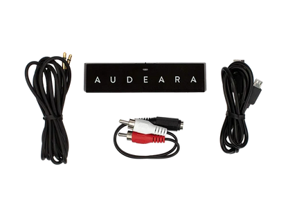 Audeara BT-01 TV Transceiver with accessories and cables