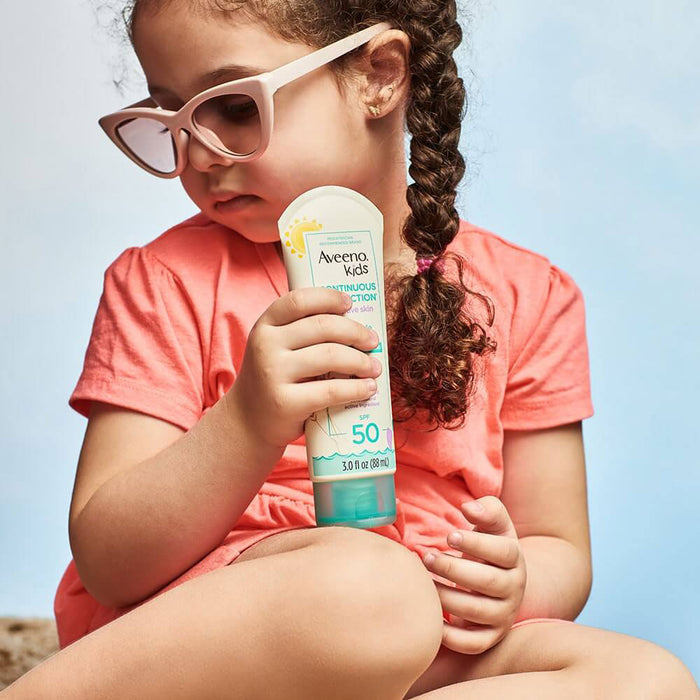 Aveeno Kids Continuous Protection Broad Spectrum SPF 50 Mineral Sunscreen Lotion - 88ml