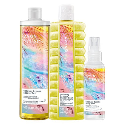 Avon Naturals Senses Getaway Dreams Solar Flowers & Salty Sea Air Scent Body Mist - 100ml