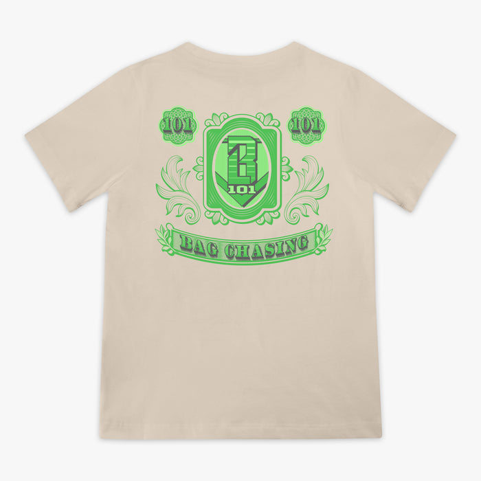 Brown Bag Chaser youth graphic tee — back view