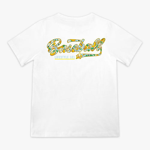 White Banana Tropical youth graphic tee — back view