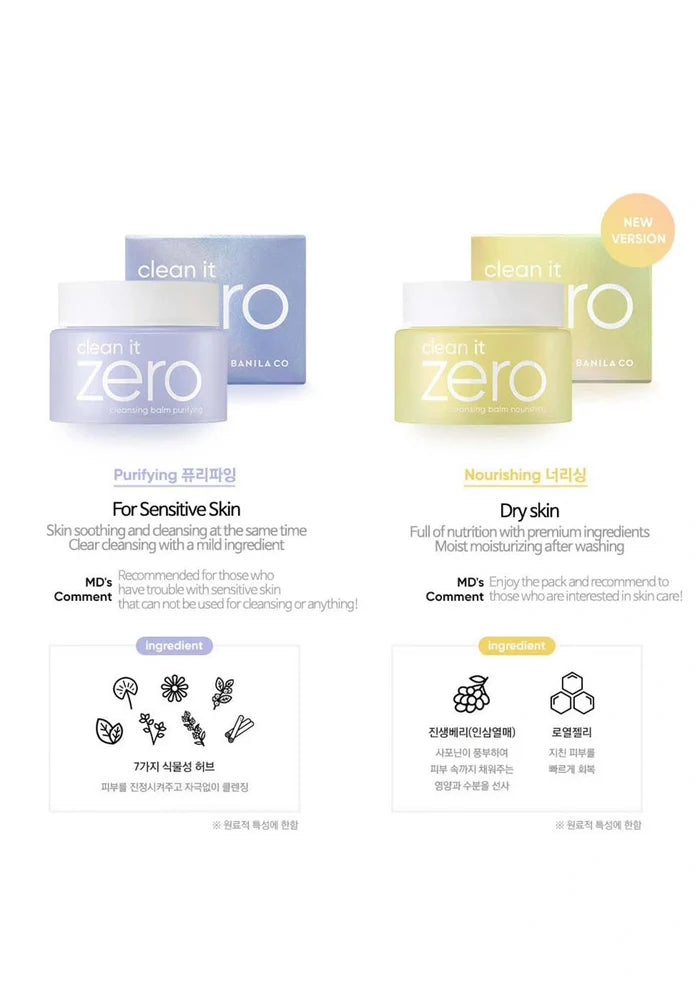 Three skincare jars with labels for different skin types on a white background