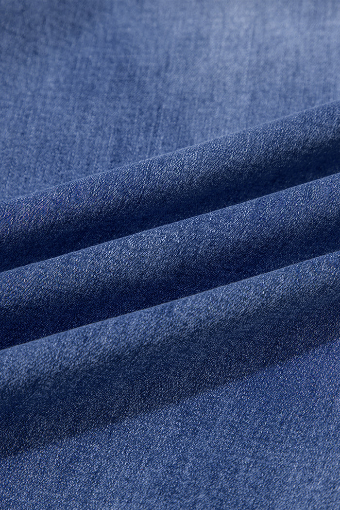 Beau Blue Tailored Center Seam Detail High Rise Jeans
