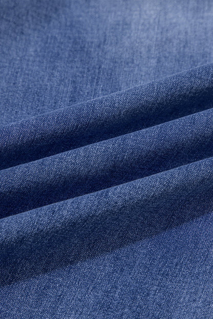 Beau Blue Tailored Center Seam Detail High Rise Jeans