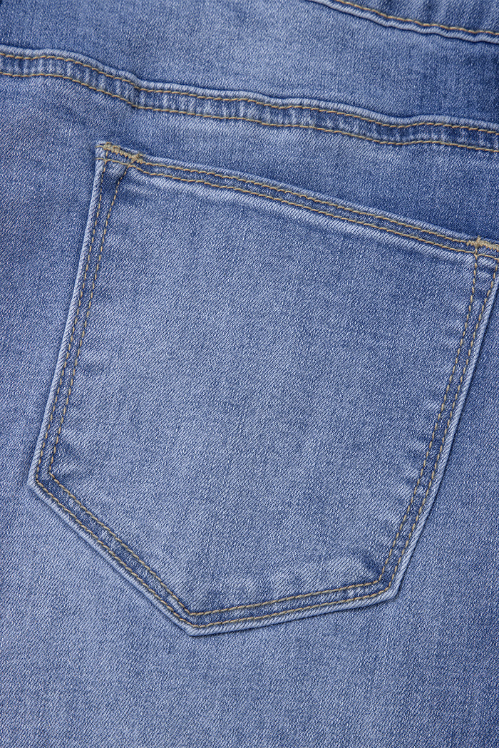 Beau Blue Tailored Center Seam Detail High Rise Jeans