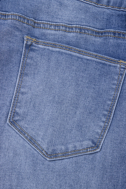 Beau Blue Tailored Center Seam Detail High Rise Jeans