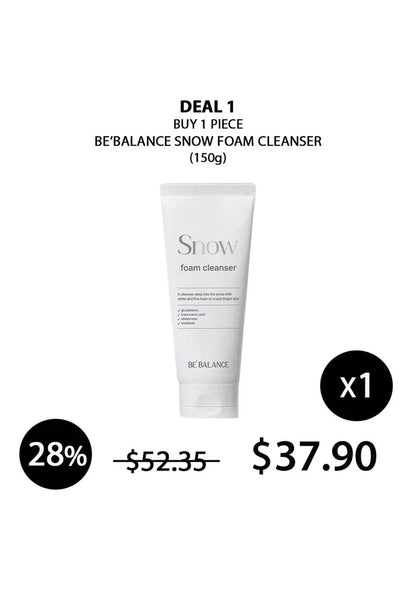 (BUY 1) BE'BALANCE SNOW FOAM CLEANSER