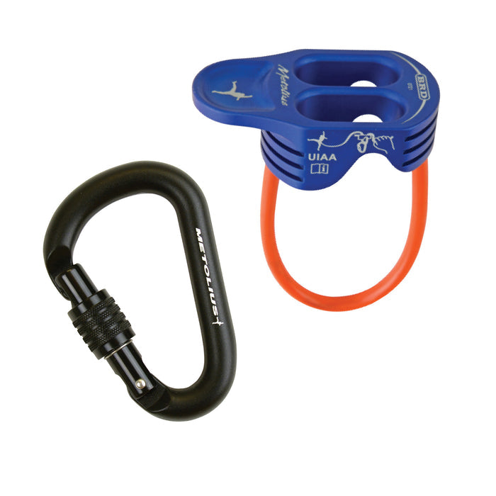 Belay Rappel Device with Element Carabiner