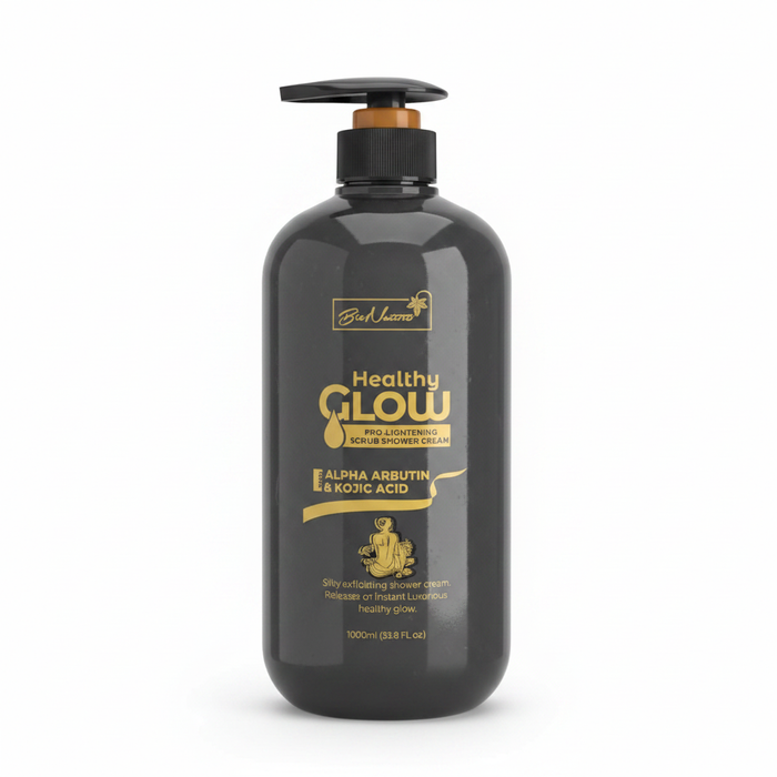 Bio Naturee Healthy Glow Scrub Shower Cream 1000ml - white background