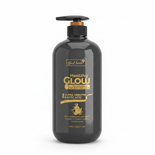 Bio Naturee Healthy Glow Scrub Shower Cream 1000ml - white background