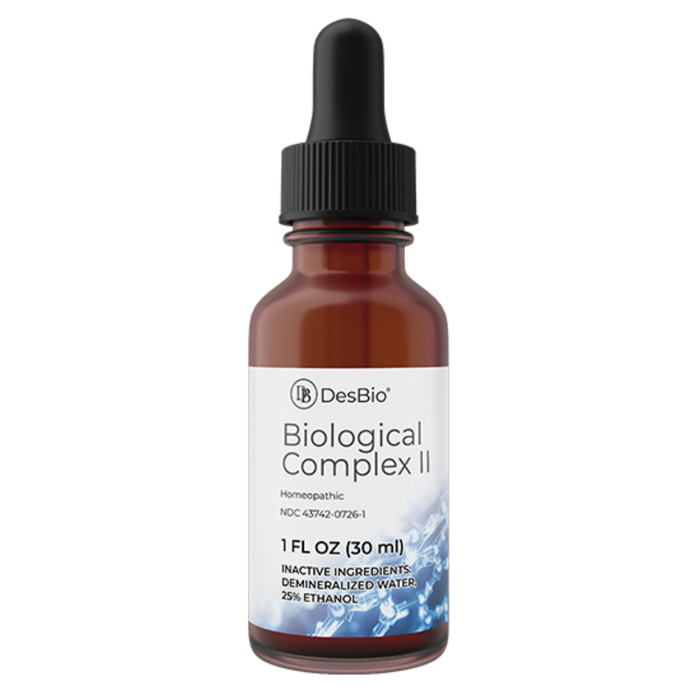 Biological Complex II by DesBio is for the temporary relief of symptoms related to Anthrax exposure including painless sores followed by fever and chills.