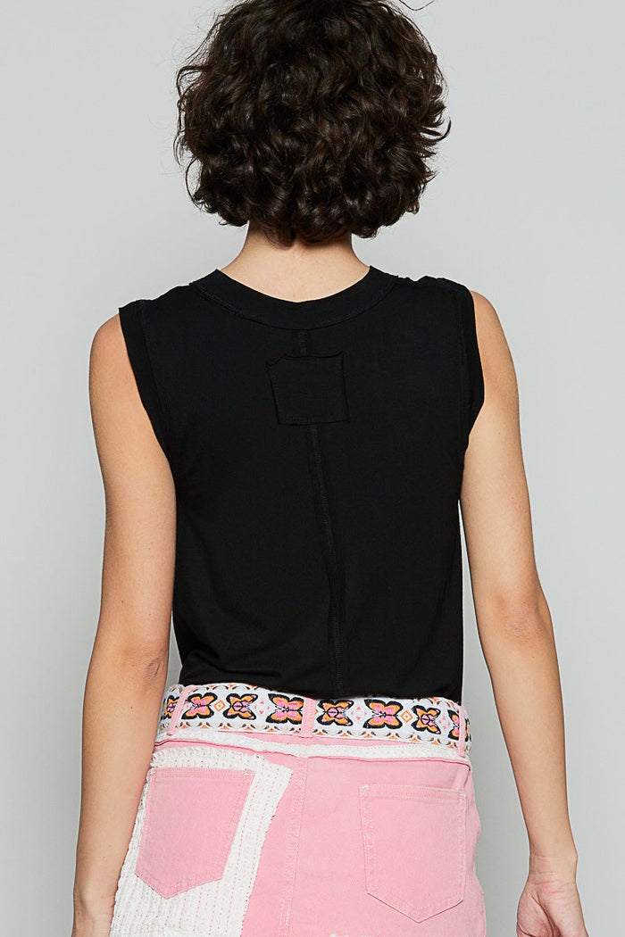 Black Layering Muscle Tank