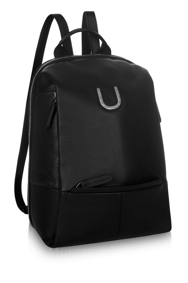 Black Leather Backpack – Modern Minimalist Design