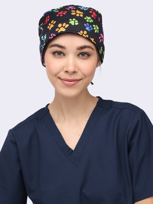 Black Multi Paws Unisex Cap 011