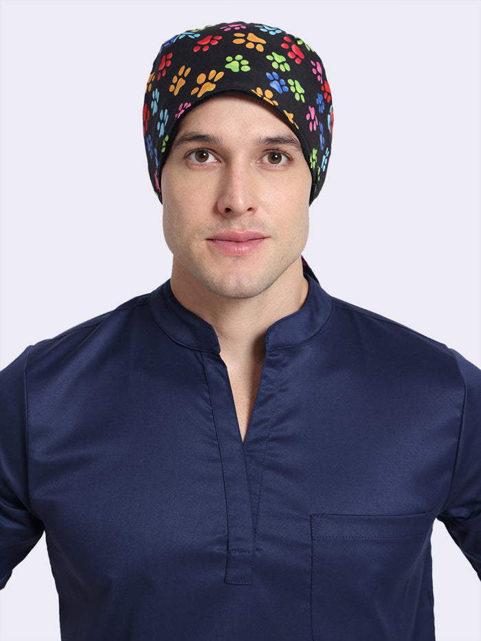 Black Multi Paws Unisex Cap 011