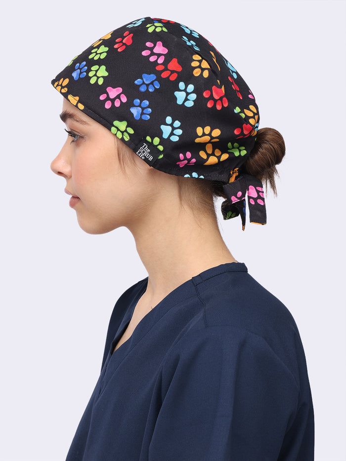 Black Multi Paws Unisex Cap 011