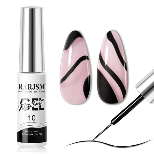 Black | RARJSM ® Nail Art Gel Liner Painting Nail Gel Polish | 8ml #10