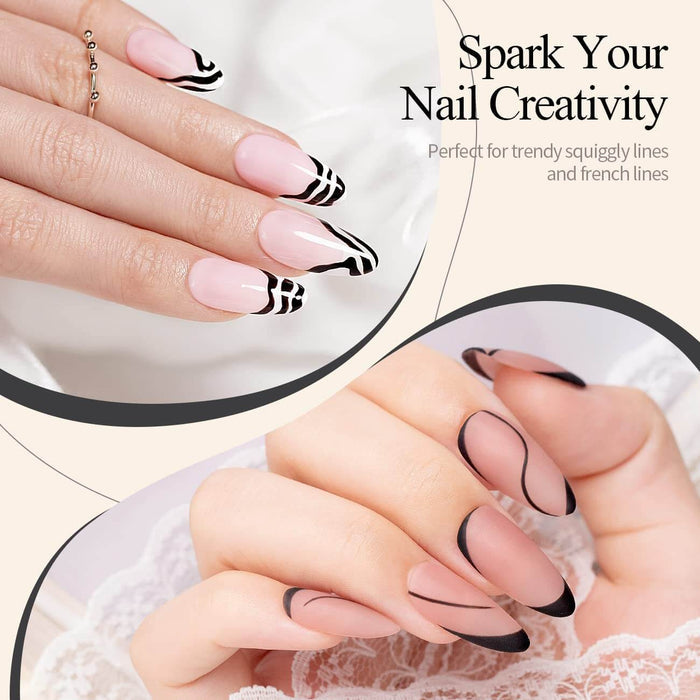 Black | RARJSM ® Nail Art Gel Liner Painting Nail Gel Polish | 8ml #10