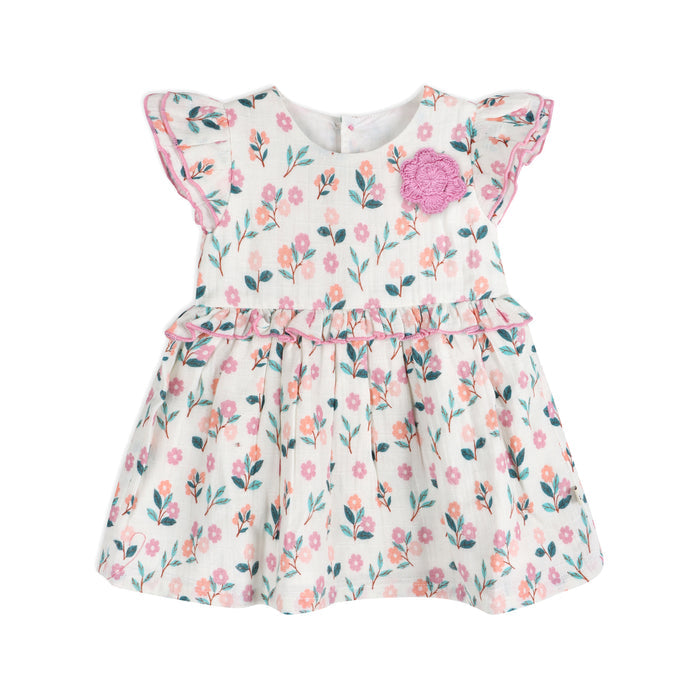 Bloom Baby Dress Front (Organic Muslin)