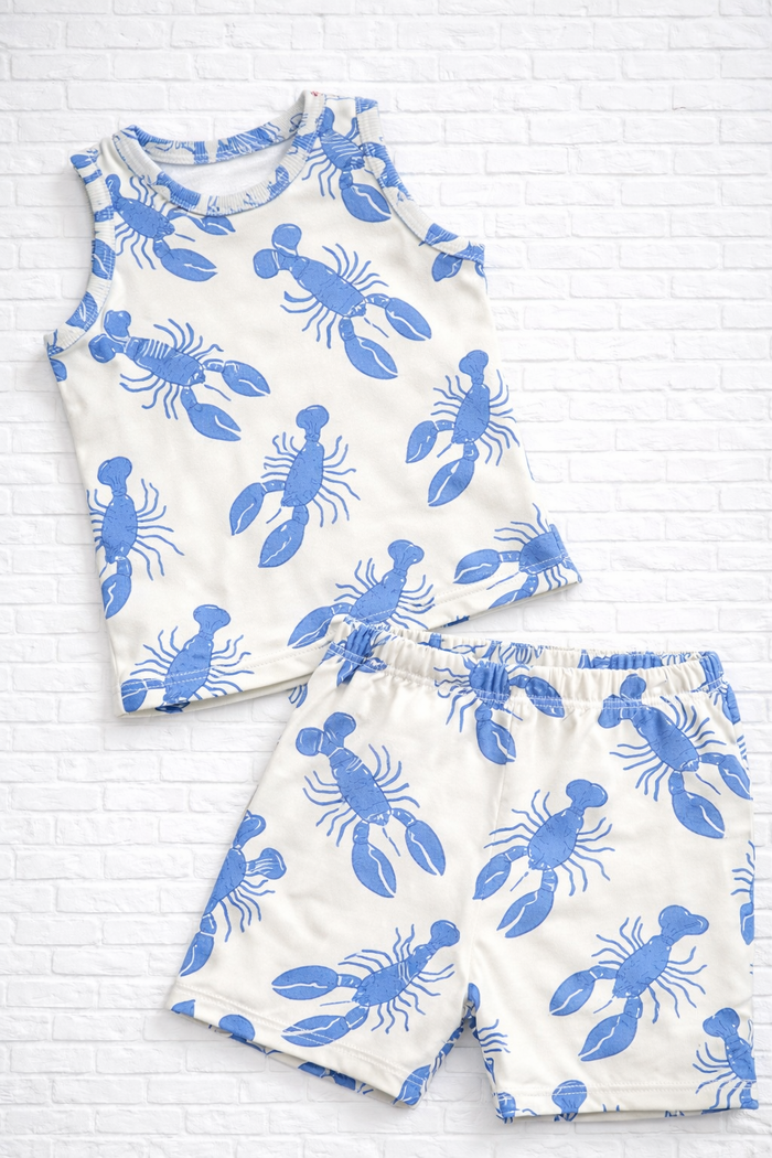 Blue Lobsters Tank & Boy Shorts