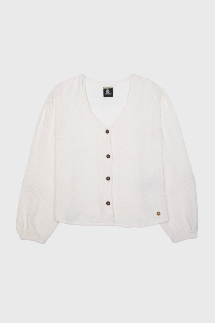 Blusa Lari Orgánica Beige Mujer