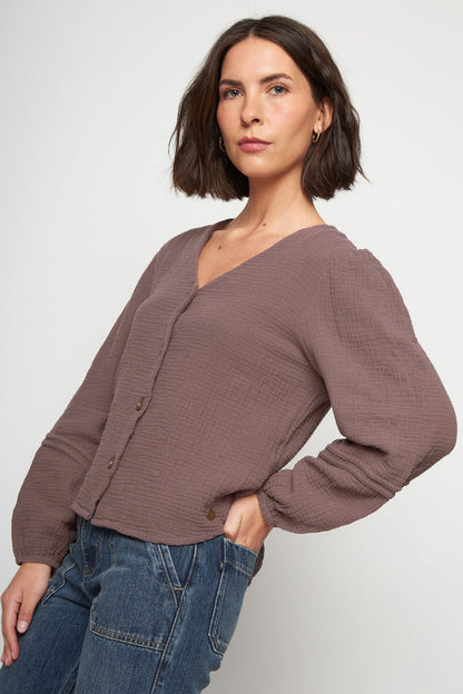 Blusa Lari Orgánica Café Mujer