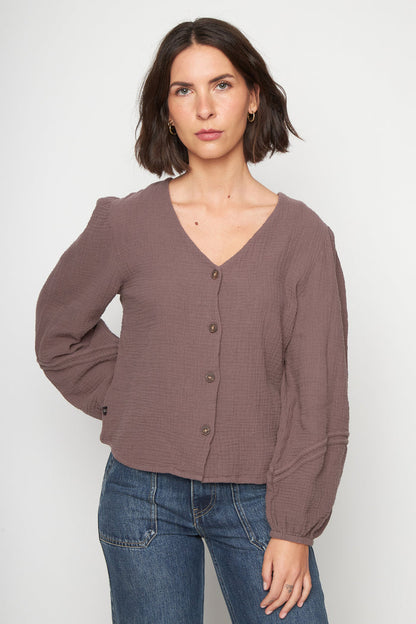 Blusa Lari Orgánica Café Mujer