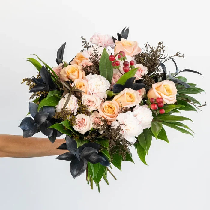Blush & Berries Flower Bouquet Close Up - Image