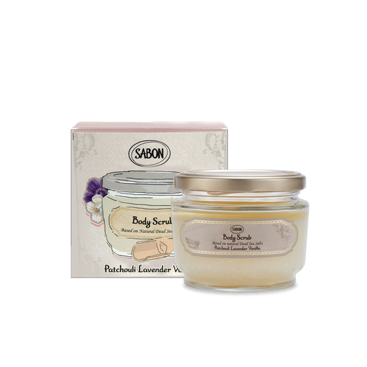 Body Scrub Patchouli Lavender Vanilla 320g in Box