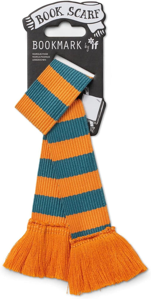 Book Scarf Bookmark - Orange & Green