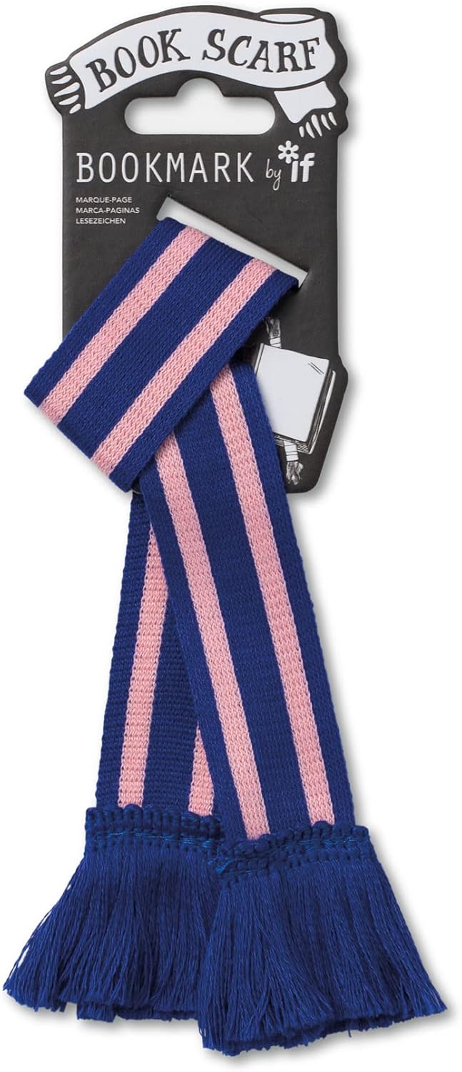 Book Scarf Bookmark - Pink & Blue