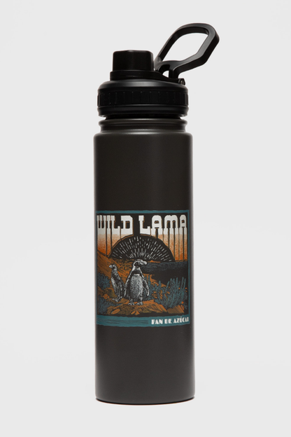 Botella Noa Con Causa Negra Print Pingüino