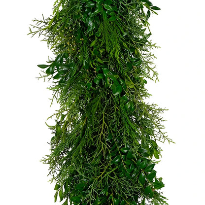 Boxwood and Cedar Greens Garland