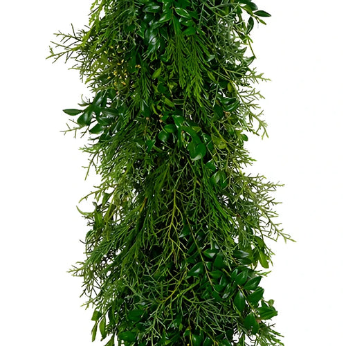 Boxwood and Cedar Greens Garland
